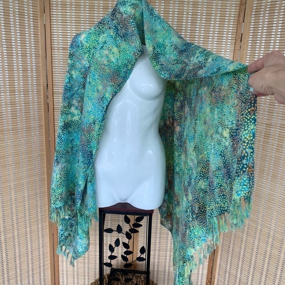 OndadeMar colorful hand dyed 100% rayon Pareo , scarf , shawl 0Z - Picture 3 of 9